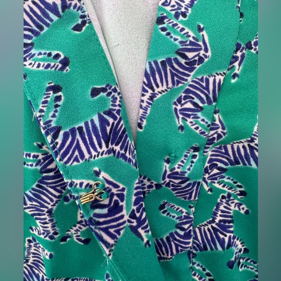 Lilly Pulitzer Winona Dress SZ S Everglades Green Heebee Zeebees - Picture 9 of 15